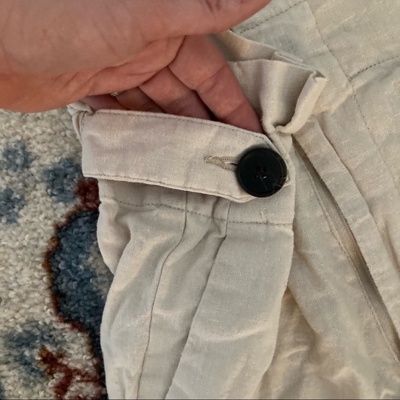 Petite garçon 1861 cream linen trousers high waist size s - Picture 4 of 10